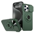 thumbnail image 1 of for iPhone 13 Pro Max Case with Sliding Camera Cover, Compatible with MagSafe Built-in 360° Rotatable Invisible Kickstand Military Grade Shockproof Protective Magnetic Phone Case, Darkgreen, 1 of 6