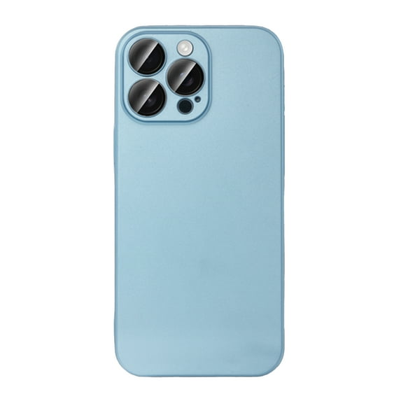 for iPhone 13 Pro Max Case Slim Fit with Camera Lens Protector, Shockproof PC Hard Back Cover, Skin-Friendly Anti-Fingerprint Lightweight Drop Protective Phone Case for Men and Women, Blue