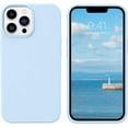 thumbnail image 1 of for iPhone 13 Pro Max Case, Slim Fit Soft Silicone Gel Rubber Bumper Microfiber Lining Hard Back Shockproof Protective Women Girls Men Boys Case Cover for iPhone 13 Pro Max 6.7", Light Blue, 1 of 15