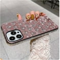 thumbnail image 1 of iPhone 13 Pro Max Case, Sparkle Glitter Shiny Diamond Mirror case, Luxury Bling Rhinestone Cute Heart Design, Hard PC + Soft TPU Protective Case Cover for Women Girls（Pink）, 1 of 8