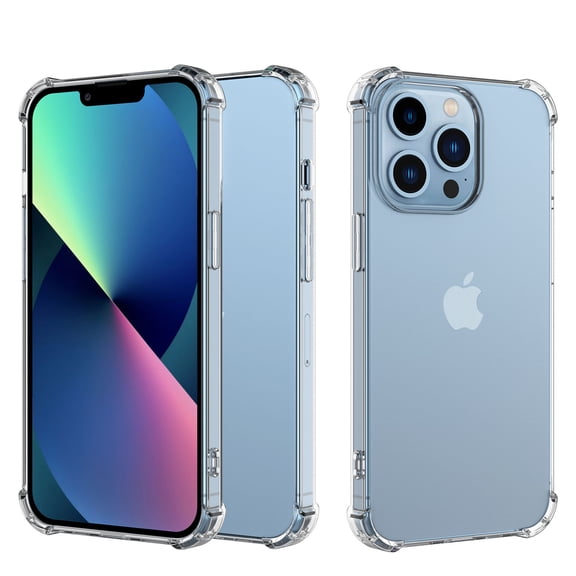iPhone 13 Pro Max Case, Takfox Shockproof Rugged Full Protection Soft TPU Bumper Clear Case Shell Ultra-Thin Slim Fit Flexible Rubber Anti-Scratch Protective Phone Cover For iPhone 13 Pro Max Clear