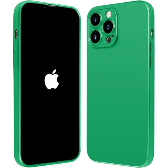 iPhone 13 Pro Max Case Ultra-Thin Shockproof Metallic Paint Cases Full Body Screen Camera Protective TPU Phone Cover 6.7 inch (Green)