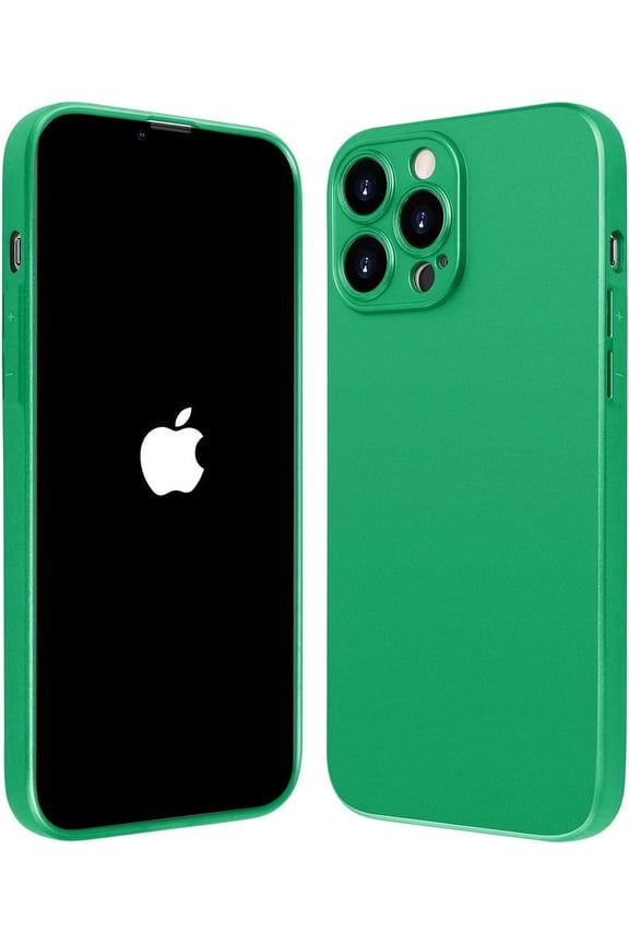 iPhone 13 Pro Max Case Ultra-Thin Shockproof Metallic Paint Cases Full Body Screen Camera Protective TPU Phone Cover 6.7 inch (Green)