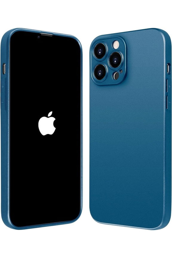 iPhone 13 Pro Max Case Ultra-Thin Shockproof Metallic Paint Cases Full Body Screen Camera Protective TPU Phone Cover 6.7 inch (Navy Blue)