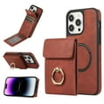 thumbnail image 1 of for iPhone 13 Pro Max Case Wallet, with PU Leather Detachable Card Holder Compatible with Magsafe, Durable Protection Magnetic Phone Case with Ring Kickstand for iPhone 13 Pro Max, Winered, 1 of 8