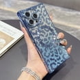 thumbnail image 1 of for iPhone 13 Pro Max Case for Women, Leopard Print Magnetic Back with Gradient Glitter, TPU Electroplated Shockproof Cover, with Lens Protector, Lightweight Anti-Scratch Phone Case, Blue, 1 of 8