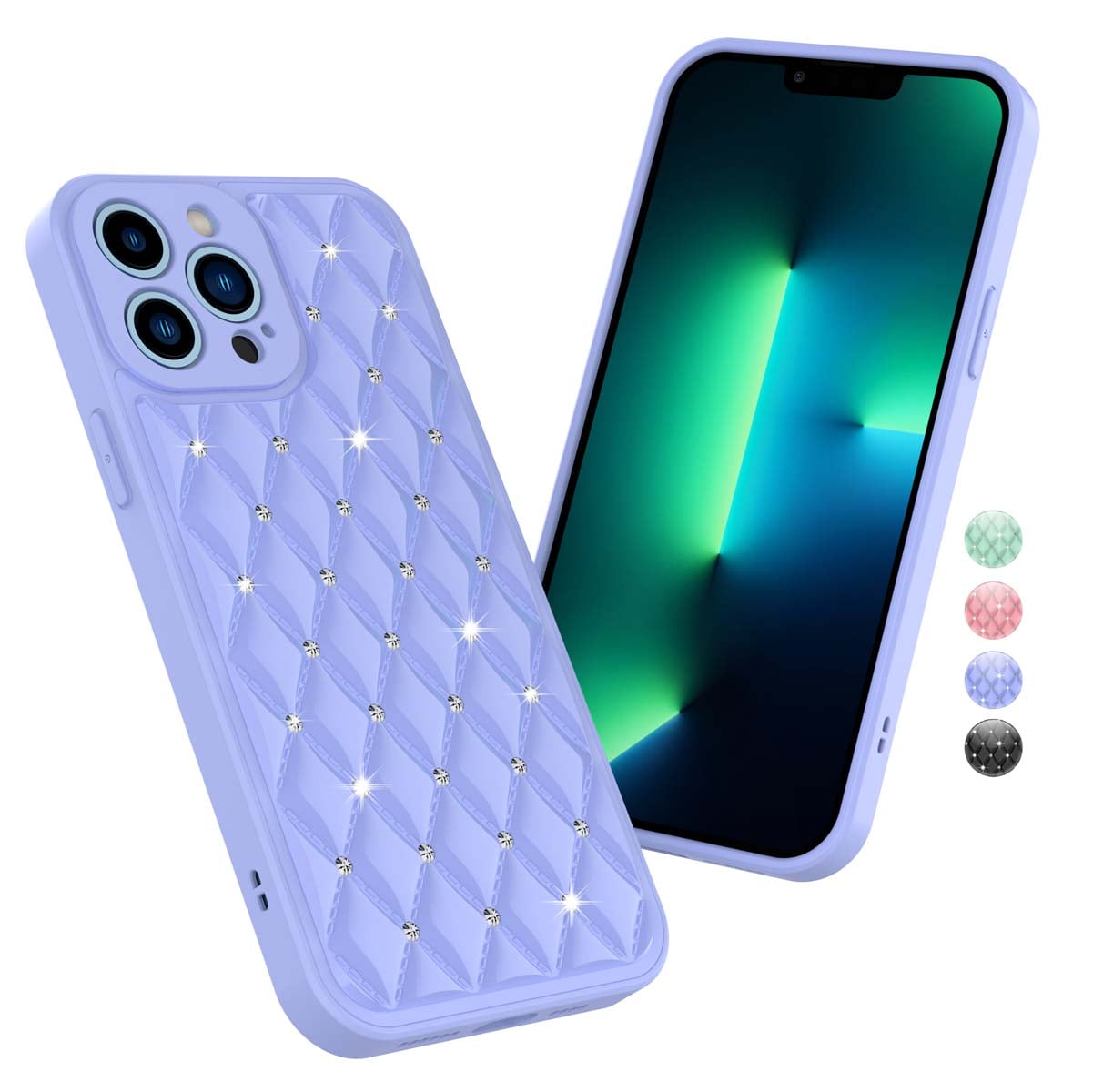 iPhone 13 Pro Max Cases, iPhone 13 Pro Max Case Bling, Njjex
