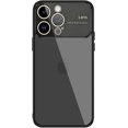 thumbnail image 1 of for iPhone 13 Pro Max Clear Case with Full Camera Lens Protector [Non-Yellowing & Support Wireless Charging] Slim Soft TPU Protective Transparent Phone Case for iPhone 13 Pro Max (Black), 1 of 9