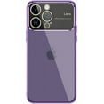 thumbnail image 1 of for iPhone 13 Pro Max Clear Case with Full Camera Lens Protector [Non-Yellowing & Support Wireless Charging] Slim Soft TPU Protective Transparent Phone Case for iPhone 13 Pro Max (Purple), 1 of 7
