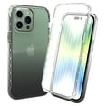 thumbnail image 1 of for iPhone 13 Pro Max Gradient Transparent Hybrid Case, [Not Yellowing] [Military-Grade Drop Protection][Built in Screen Protector][Hard PC & Soft Silicone Bumper] 360° Full Body Rugged Cover,Black, 1 of 7
