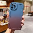 thumbnail image 1 of for iPhone 13 Pro Max Gradient Wavy Case, Cute Wave Frame Design Dual Colors Soft Silicone Rubber Shockproof Flexible TPU Phone Cover for iPhone 13 Pro Max 6.7 inch Girls Women, Blue/Winered, 1 of 11
