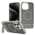 thumbnail image 1 of for iPhone 13 Pro Max Honeycomb Heat Dissipation Case, Plain Strong Magsafe Kickstand Back Case Anti-Scratch Lightweight Shockproof Ultra Slim Protective for iPhone 13 Pro Max, Gray, 1 of 8