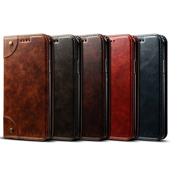 iPhone 13 Pro Max Leather Case, iPhone 13 Pro Max Wallet Folio Case Book Design Magnetic Closure with Stand and ID Holder Credit Card Slots for iPhone 13 Pro Max