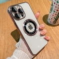 thumbnail image 1 of for iPhone 13 Pro Max Magnetic Case, Compatible with Magsafe,Glass Lens Camera Protector,Logo View Luxury Hard Phone Cases for iPhone 13 Pro Max for Women Men Transparent Cover (Rose Pink), 1 of 12