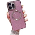 thumbnail image 1 of for iPhone 13 Pro Max Magnetic Case ，Full Protection Square Glitter Case with Camera Lens Protector Anti-Scratch Dust-Proof Net Case Cover for Women Girls -Pink, 1 of 11