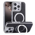 thumbnail image 1 of for iPhone 13 Pro Max Magnetic Case, Invisible Rotation Stand [Compatible with Mag-Safe Charging] Shockproof Slim Kickstand Plating PU Leather Phone Cover for iPhone 13 Pro Max, Black, 1 of 9