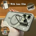 thumbnail image 1 of for iPhone 13 Pro Max Magnetic Phone Case, Compatible with MagSafe, Military-Grade Protective Case, With Lens Flim, Built-in Stash Camera Stand Phone Case, Scratch-Resistant Back Cover,Gray, 1 of 11