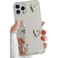 thumbnail image 1 of iPhone 13 Pro Max Mirror Case Flexible Cute Heart Soft Silicone Clear Makeup Mirror Women Girls Shockproof Protect Cover Case for iPhone 13 Pro Max, 1 of 9