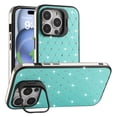 thumbnail image 1 of for iPhone 13 Pro Max PC Back Case, Luxury Glitter Diamond Ultra Slim Drop Protective Shockproof Camera Cover Bracket Lightweight Anti-Scratch Phone Case Cover for iPhone 13 Pro Max, Mint, 1 of 1