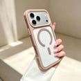 thumbnail image 1 of For iPhone 13 Pro Max Phone Case,Compatible with Mag-Safe,Crystal Transparent Back Design,3-in-1 Heavy Duty Shockproof Anti-fall Drop protection,Non-slip Rugged Anti-Scratch Phone Case,Desertgold, 1 of 10