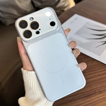 For iPhone 13 Pro Max Phone Case,Compatible with Mag-Safe,With Camera Lens Protector,Matte Glossy Anti-fingerprint,Ultra Slim Shockproof Anti-Scratch Drop Protection,Thin Fit Phone Case,Silver