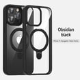 thumbnail image 1 of For iPhone 13 Pro Max Phone Case, Compatible With Magsafe Lens Screen Raised Protection Transparent No-Yellowing [Hidden Kickstand] Shockproof Phone Case for iPhone 13 Pro Max, Black, 1 of 9