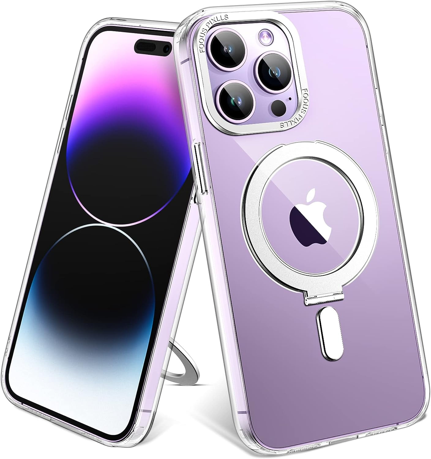 Elago Glide Compatible With IPhone 13 Pro Max Case 6.7 Inch, Protective Thin TPU Cover Shockproof Enhanced Camera Guard Anti Scratch Frosted Clear Purple
