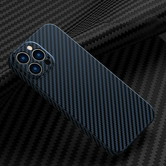 for iPhone 13 Pro Max Phone Case,Slim Hard PC + Soft TPU Lightweight Anti-Scratch Shock Absorption Carbon Fibre Durable Protective Case Wireless Charing Cover for iPhone 13 Pro Max, Blue