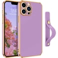 thumbnail image 1 of iPhone 13 Pro Max Phone Case,iPhone 13 Pro Max Case, Slim Fit Soft TPU with Adjustable Wristband Kickstand Scratch Resistant Shockproof Protective Cover for iPhone 13 Pro Max 6.7",Light Purple, 1 of 18