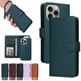 thumbnail image 1 of for iPhone 13 Pro Max Removable Wallet Case, Premium PU Leather Flip Cover with [RFID Blocking][ Detachable Card Holder][Stand Function][Wrist Strap] Shockproof Protectove Phone Cover,Blue, 1 of 10