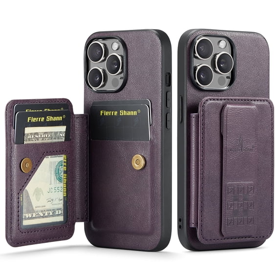 for iPhone 13 Pro Max Wallet Case with Card Holder RFID Blocking Magnetic Car Mount Back Flip Kickstand Cover Credit Card Slots Premium PU Leather Men Women Phone Case For iPhone 13 Pro Max,Purple