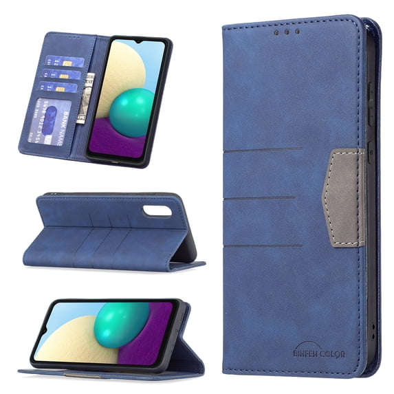 iPhone 13 Pro Max Wallet Case, PU Leather Flip Kickstand Magnetic with Card Holder Shockproof Soft TPU Protective Cover, Blue