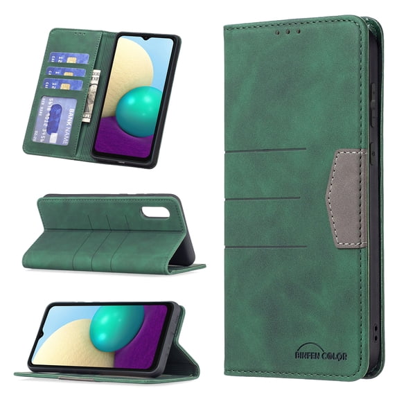 iPhone 13 Pro Max Wallet Case, PU Leather Flip Kickstand Magnetic with Card Holder Shockproof Soft TPU Protective Cover, Green