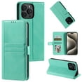 thumbnail image 1 of For iPhone 13 Pro Max Wallet Case, Phone case Premium PU Leather Flip Folio Protective Cover RFID Blocking Strap 6 pockets Credit Card Slots & Wrist Strap,for Women Men Phone Cover,Green, 1 of 11