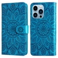 thumbnail image 1 of iPhone 13 Pro Max Wallet Case for Women with Credit Card Holders, Designed Flip PU Leather Kickstand Shockproof Protective Phone Cover for iPhone 13 Pro Max 6.7 inch,Blue, 1 of 8