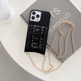 thumbnail image 1 of for iPhone 13 Pro Max Wallet Case for Women, Elegant Crossbody Chain Purse PU Leather + TPU [Card Slots] Kickstand Holder Phone Case for iPhone 13 Pro Max (6.7") - Black, 1 of 9