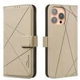 thumbnail image 1 of For iPhone 13 Pro Max Wallet Phone Case,RFID Blocking Card Slots Holder Premium PU Leather,Flip Folio Kickstand,Line Embossing Designing,Magnetic Closure,Shockproof Anti-fall Phoe Case,Beige, 1 of 8