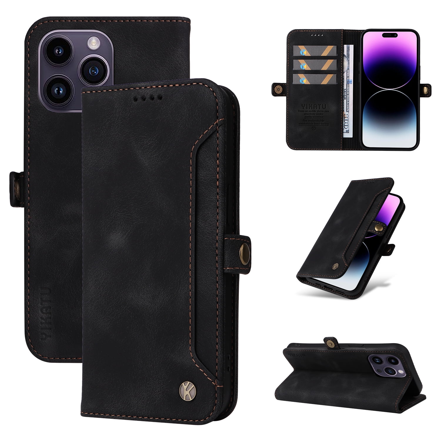 iPhone 13 Pro Max Wallet case 【RFID Blocking】【Slide Pocket Slot】,Credit