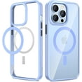 thumbnail image 1 of for iPhone 13 Pro Max/iPhone 12 Pro Max Case, Built-in Strong Magnets, Clear Hard PC Back Cover + Soft TPU Frame Slim Drop Protection Shockproof Case for iPhone 13 Pro Max 6.7" - Sierra Blue, 1 of 18
