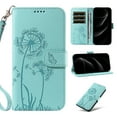 thumbnail image 1 of for iPhone 13 Pro Pattern Wallet Flip Case, Premium PU Leather Card Slots Full Body Protection Wrist Strap Kickstand Non-Slip Shockproof Magnetic Phone Case for iPhone 13 Pro, Green, 1 of 6