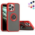 thumbnail image 1 of iPhone 13 Pro Protective Ring Standing Case Rotate Ring Stand, Armor Style, Impact-Resistant, Shock Absorbing (Red), 1 of 4