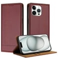 thumbnail image 1 of for iPhone 13 Pro Slim Case with Card Holder, Premium PU Leather Wallet Case with Flip Card Slots Kickstand & Magnetic Closure for iPhone 13 Pro, Winered, 1 of 6