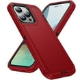 thumbnail image 1 of for iPhone 13 Pro Ultra Slim Phone Case, Hybrid Hard PC Back + Silicone EVA Shockproof Protective Dustproof Non-Slip Heavy Duty Rugged Phone Case Cover for iPhone 13 Pro, Red, 1 of 7