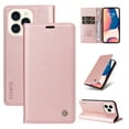 thumbnail image 1 of for iPhone 13 Pro Wallet Case with RFID Blocking Credit Card Holder,Classic Vegan PU Premium Leather Folio Magneitc Flip Kickstand Shockproof Cover for iPhone 13 Pro Phone case,Rosegold, 1 of 11
