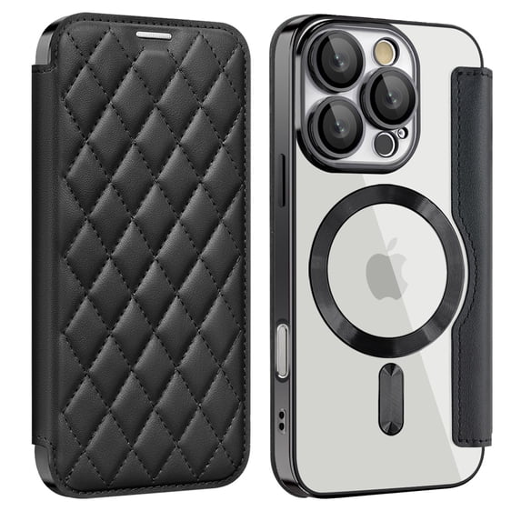 for iPhone 13 Pro Wallet Case with RFID Blocking Credit Card Holder,Compatible with MagSafe,PU Leather Flip Kickstand Shockproof Cover Women Men for iPhone 13 Pro Phone case,Black