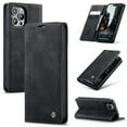 thumbnail image 1 of for iPhone 13 Pro Wallet Case with [RFID Blocking] Retro Premium PU Leather Flip Folio Strong Magnetic Closure, Kickstand, Card Slots, Flip Book Style Cover For Apple iPhone 13 Pro,
Black, 1 of 10