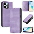 thumbnail image 1 of for iPhone 13 Pro Wallet Rugged Case, Premium PU Leather RFID Blocking Card Slots Kickstand Classic Full Body Protection Magnetic Function Durable Phone Cover for iPhone 13 Pro, Purple, 1 of 9