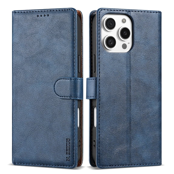 for iPhone 13 Pro Wallet case with RFID Blocking Credit Card Holder,Flip Book Kickstand PU Leather Magnetic Closure Protective Cover Women Men for iPhone 13 Pro Phone Case,Blue