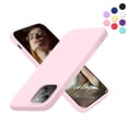 thumbnail image 1 of iPhone 13 Silicone Case (6.1 inch) {Shock-Absorbent- Protective Slim Silicone Case Compatible for iPhone 13 (6.1 inch} Color Light Pink, 1 of 5