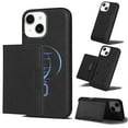 thumbnail image 1 of for iPhone 13 Wallet Case, 2-in-1 Detachable Back Magnetic Cover & PU Leather Wallet Phone Case, with Folio 4 Card Holders, Support Mag-Safe Charging Case for iPhone 13, Black, 1 of 6